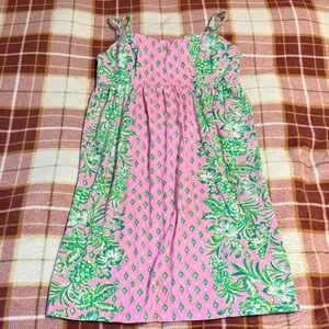 Lilly Pulitzer Pink and Green Smocked Top